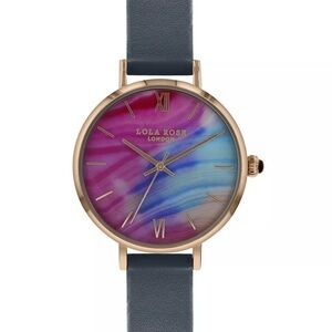 NWOT Lola Rose Stone Print Watch in Montana Pink Agate